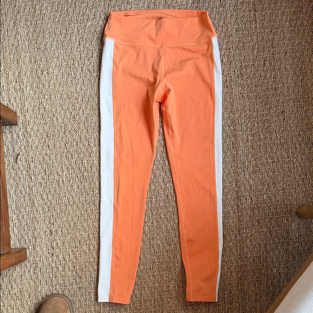 L*Space Vibrant Orange and White Leggings